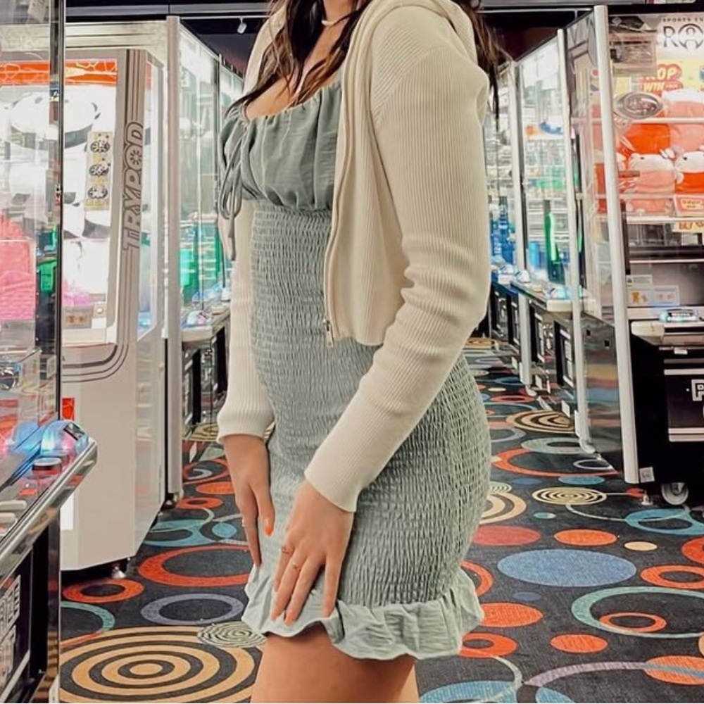 Love Tree Green Mini Dress